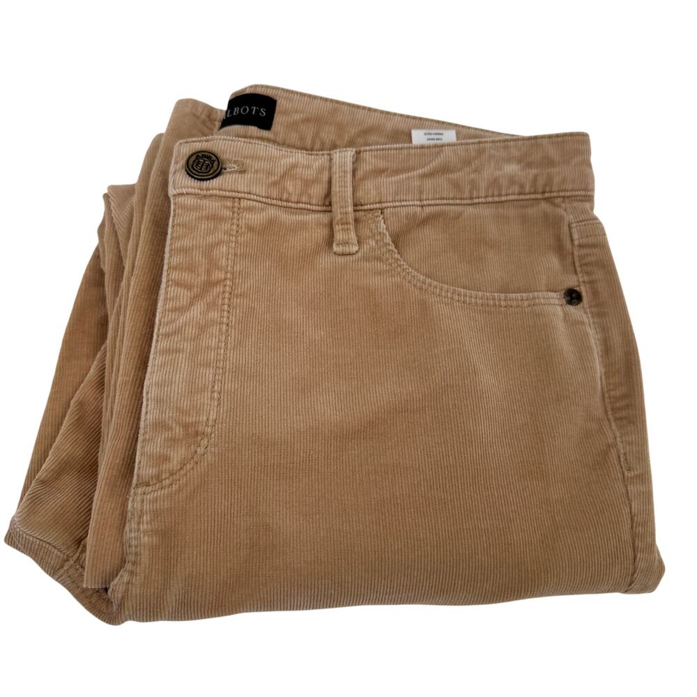Talbots Pants‎ Womens 8 (32x28 ACTUAL) Tan Corduroy Jegging Stretch Chino